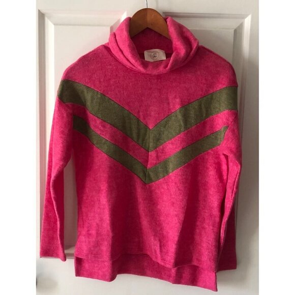 NWT ANTHROPOLOGIE Ella Mara Turtleneck Sweater Size XXSP Pink - Picture 2 of 11